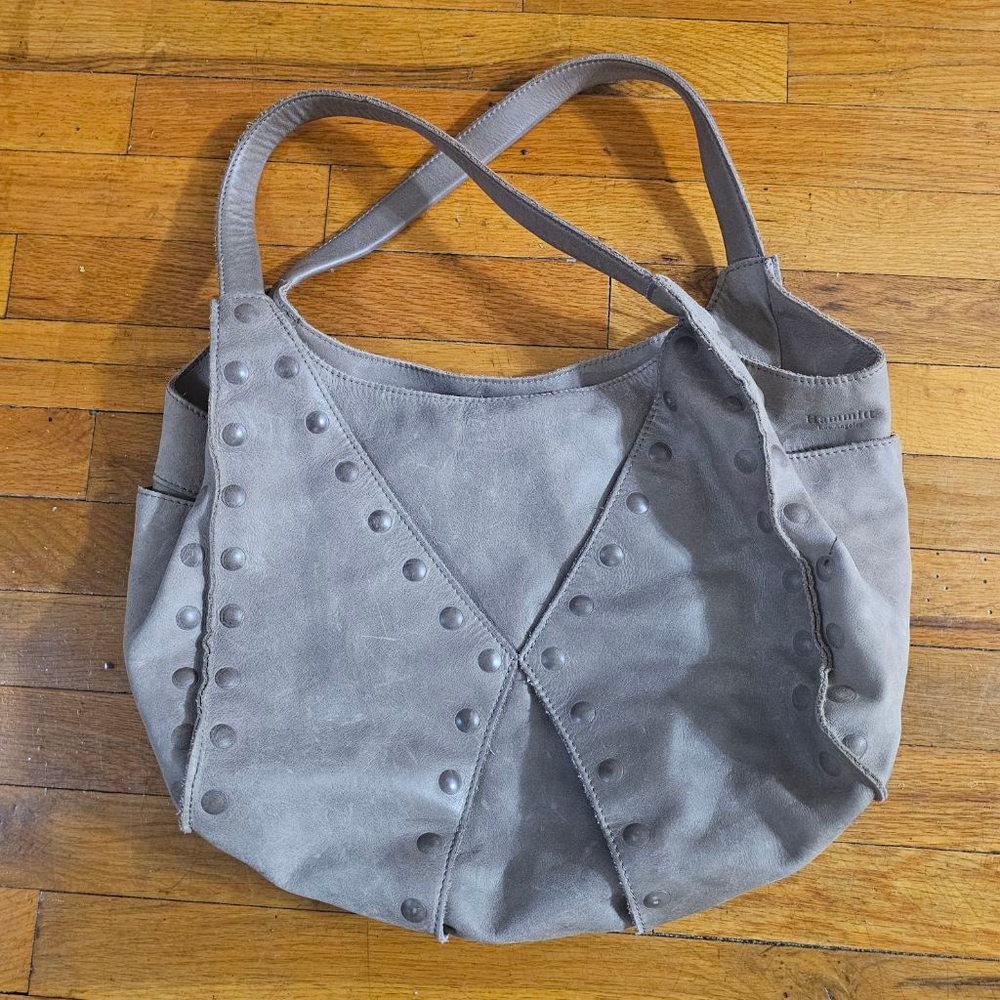 Women's Hammitt Gray Studded Hobo Bag One Size with Red Interior